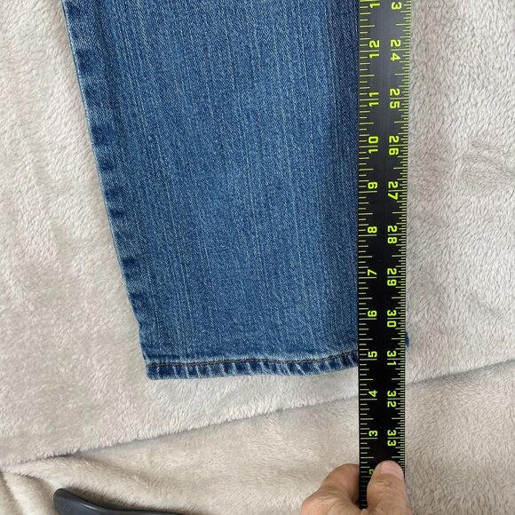 Levis Women's Jeans Size 16 Specially Dyed Blue Denim Straight Leg - Picture 3 of 15